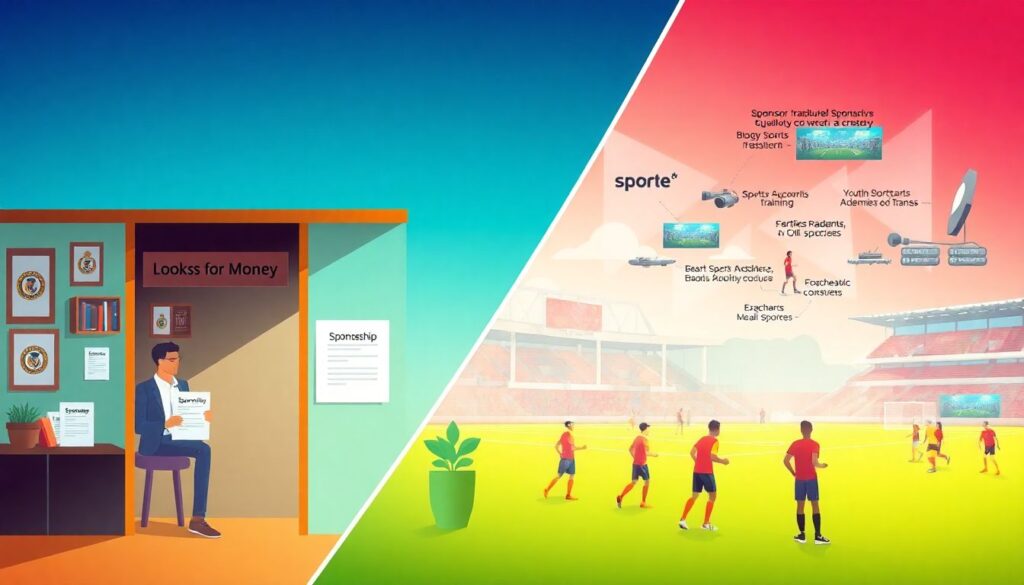 Роль спонсоров в спортивной индустрии - иллюстрация